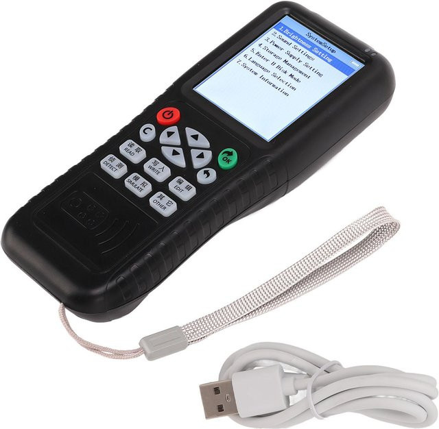 Neoglint Handheld IC ID Kartenkopierer Reader Writer Duplicator Cloner für Türzugangskontrolle 125-500 kHz in Schwarz mit NFC-Funktion - Bild 1