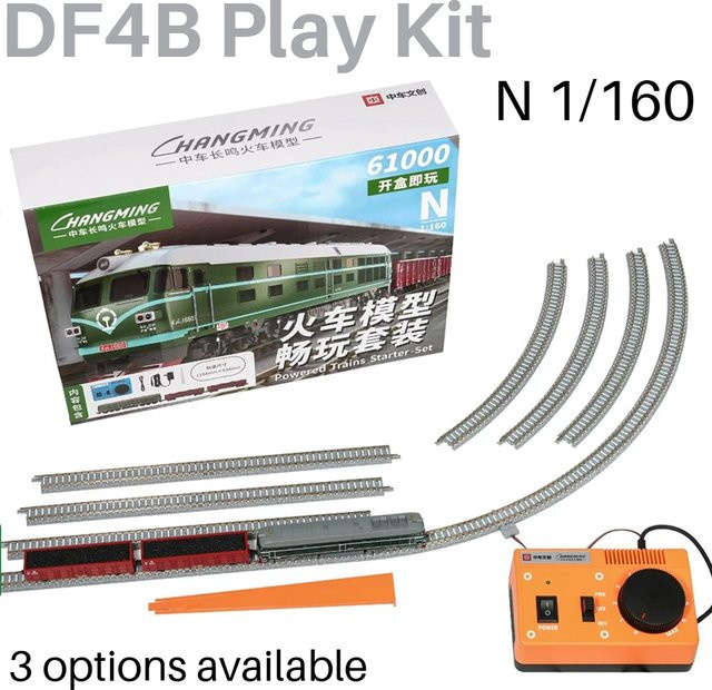 Changming Schienen-Set DF4B Elektrolokomotive und C64 Wagen, 1:160 (Spur N) - Bild 1