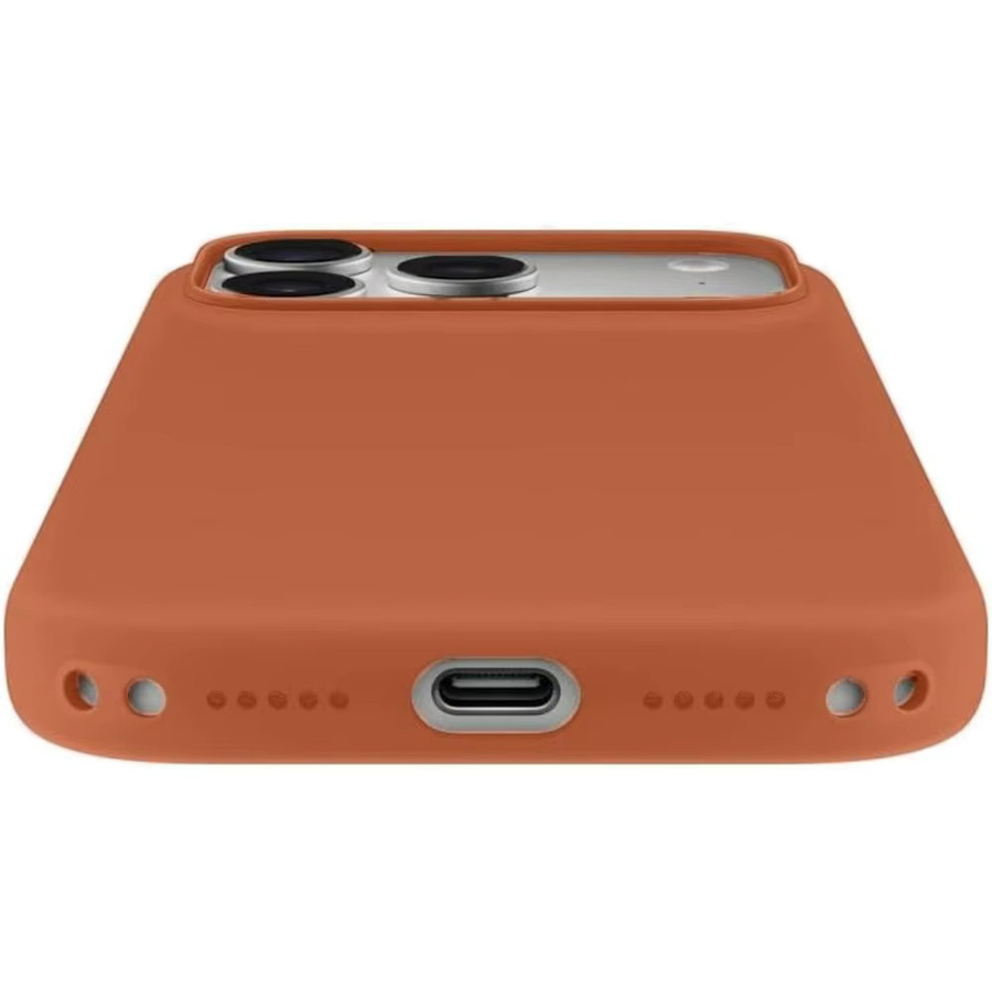 Hautfreundliche Flüssigsilikon-Hülle für Apple iPhone 17 Pro Max Air mit MagSafe und Fallschutz in Orange - Bild 4
