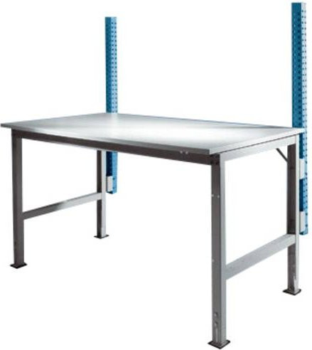 Manuflex Anbau-Aufbausäule ZB3782.5007 für UNIVERSAL und PROFI Standard Anbautische, Farbe: Blau, Nutzhöhe: 60 cm - Bild 1