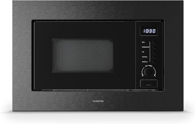 Klarstein Einbau-Mikrowelle mit Grill in Schwarz, 700 W Mikrowelle und 800 W Grill, Breite: 60 cm - Bild 1