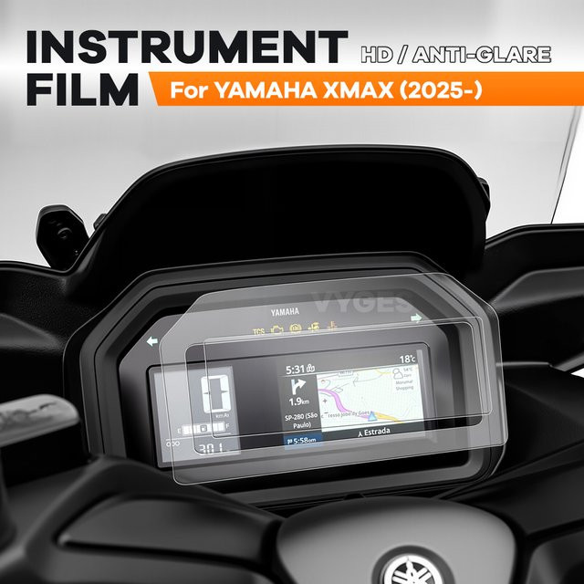 VYGES TFT-Display-Schutzfolie für Yamaha XMAX 300 Tech MAX+ und XMAX 125 Tech MAX+ ab 2025, transparent - Bild 1