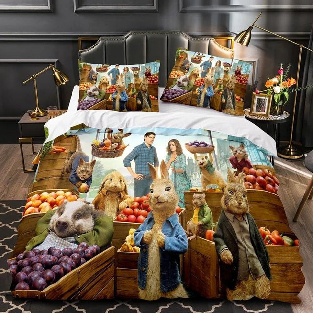 Lodestar Bettwäsche-Set Peter Hase mit Bettbezug und Kissenbezug, Mehrfarbig, B/H: 70 x 133 cm - Bild 1