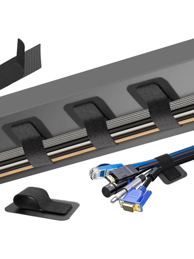 30 Stück Selbstklebende Hochleistungs-Kabelbinder in Schwarz als Verstellbare Klett-Kabelorganizer für dein Kabelmanagement zu Hause und im Büro - Bild 7