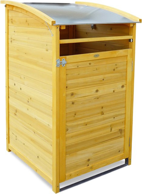 HABAU Mülltonnenbox 120 Liter Natur - Bild 1