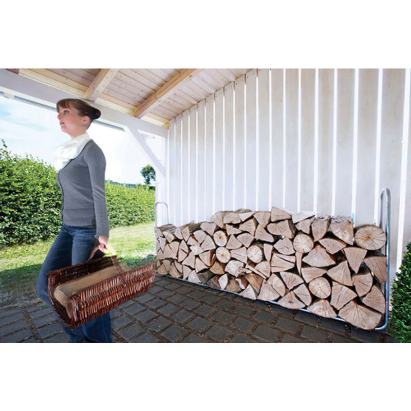 Wolfcraft Stapelhilfe für Holzscheite von 25 bis 50 cm, silberfarben - Bild 2