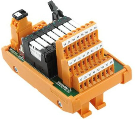 Weidmüller Relaisplatine RSM-8 PLC C 1CO Z 1 Wechsler 24 V/DC in Orange - Bild 1