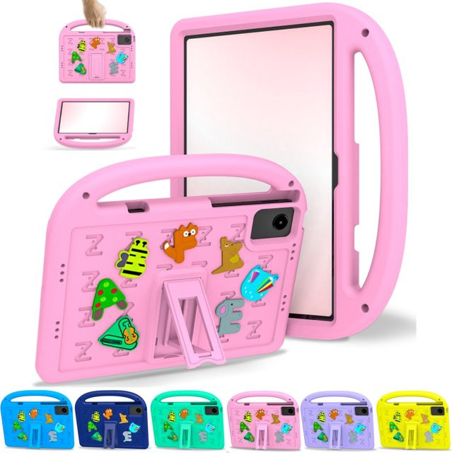 Kinder-EVA-Schutzhülle für Lenovo Idea Tab Plus 12,1 Zoll 2025 TB361FU und Xiaoxin Pad 12,1'' 2025 TB365FC mit Griff in Gelb oder Pink - Bild 1