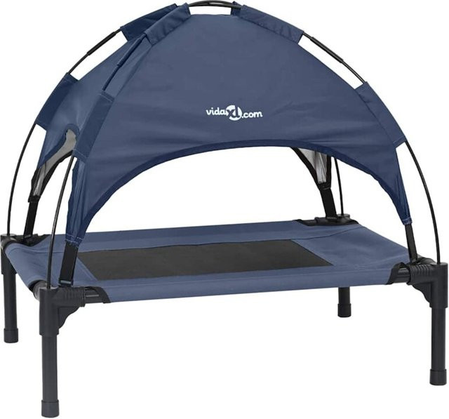 vidaXL Hundebett blau, rechteckig, wetterfest, B/T/H: 61 x 48 x 48 cm - Bild 1