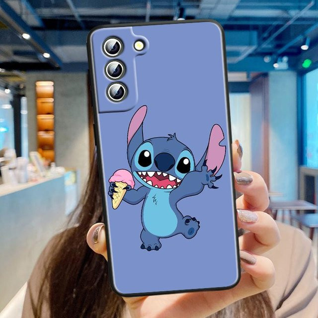 Stitch Cartoon Handyhülle aus schwarzem TPU für Samsung Galaxy S24 S23 S22 S21 S20 FE S10 Plus Ultra Pro Lite 5G - Bild 1