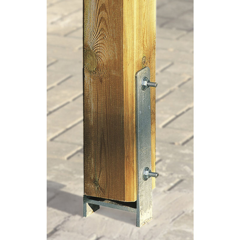 Weka H-Pfostenanker-Set aus Metall für Carport mit 9 Ankern für Pfosten 12 x 12 cm - Bild 3