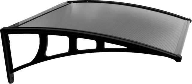 Brosplast Vordach für den Hauseingang aus Aluminium in Schwarz, B/H/T: 120 x 23 x 70 cm - Bild 2