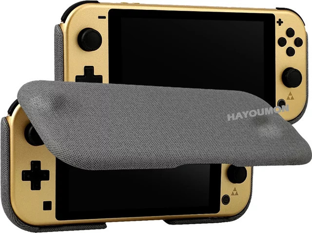 Pogopirate 2-in-1 Schutzhülle für Nintendo Switch Lite mit abnehmbarer magnetischer Schale und Flip-Cover in Grau - Bild 1