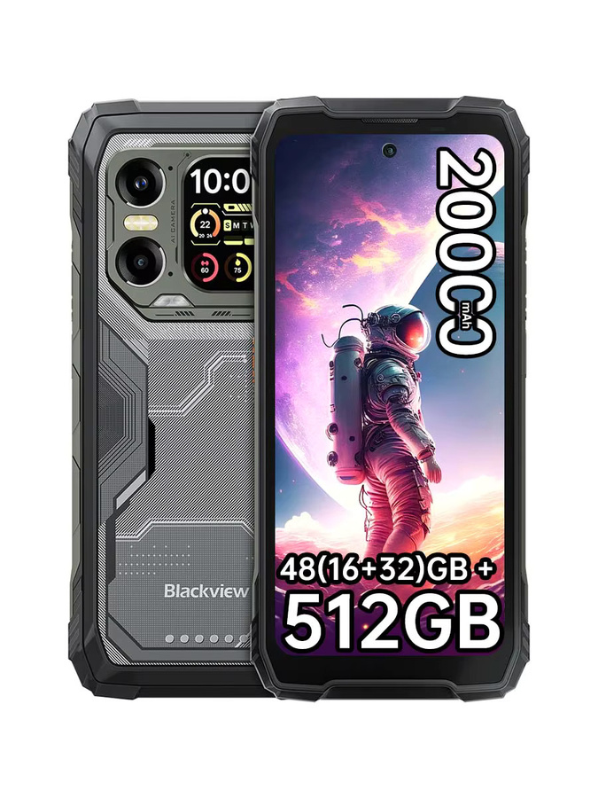 Blackview XPLORE 1 5G Robustes Smartphone mit 256 GB Speicher, 12 GB RAM, 20000 mAh Akku und 6,78 Zoll 2,4K Display, Android 15, Schwarz - Bild 3