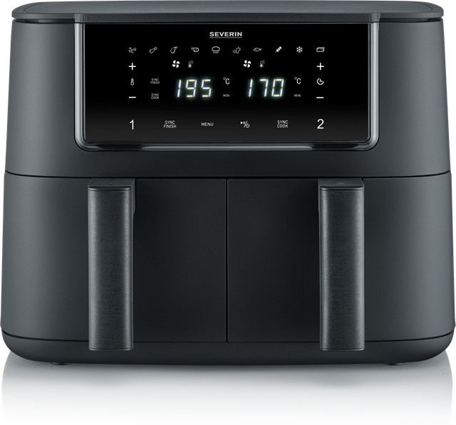 Severin Black Line Doppel-Heißluftfritteuse FR 2463 in Schwarz - Bild 1