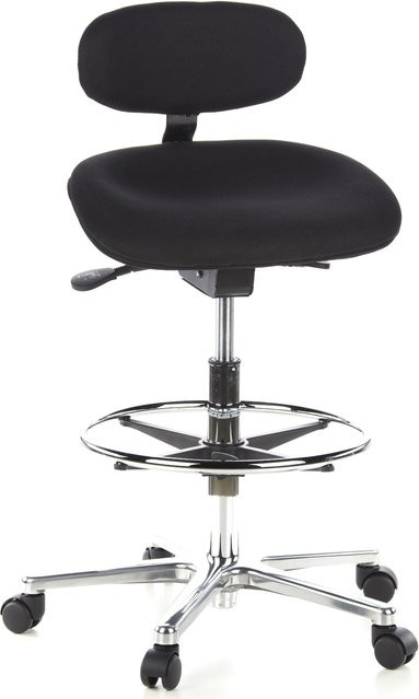 hjh OFFICE Counterstuhl WORK MF in Schwarz aus Stoff ohne Armlehnen - Bild 1