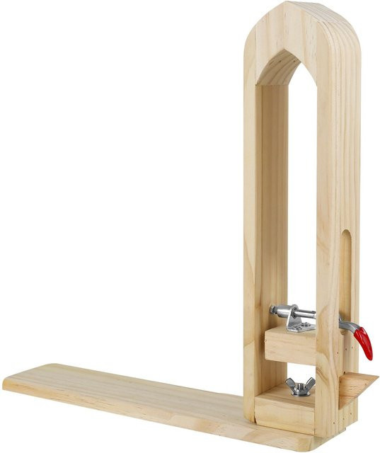 Binchi Keji Travel Leder-Handnähvorrichtung aus Holz in Beige - Bild 1