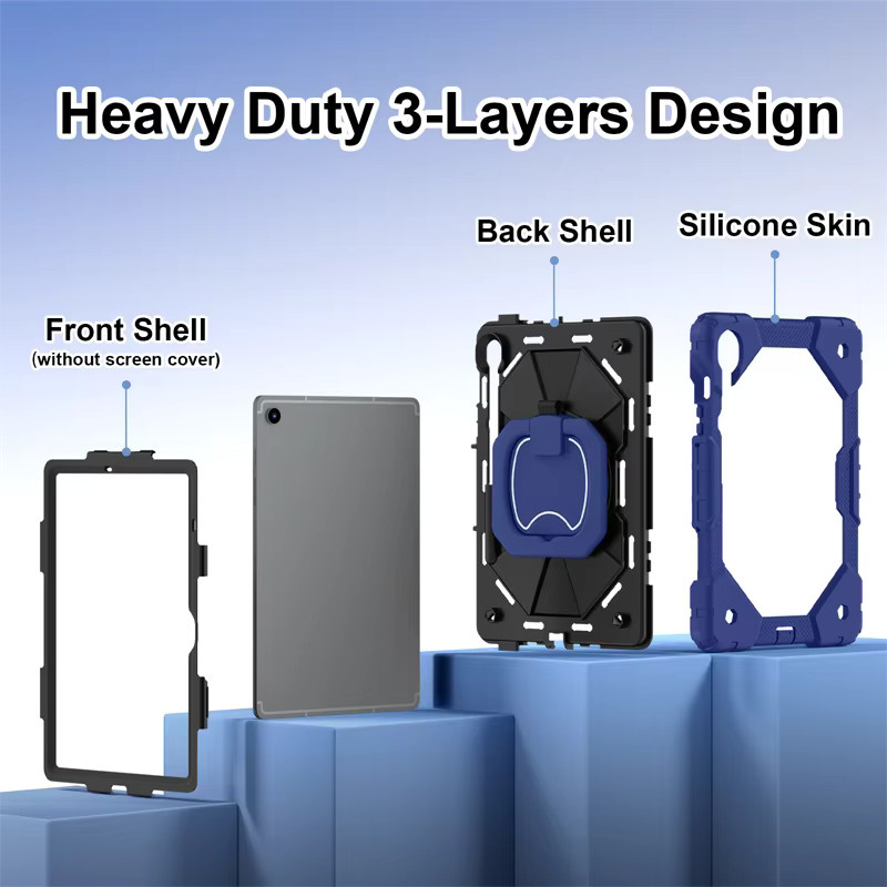 Samsung Galaxy Tab S10 Lite FE Schutzhülle Heavy Duty Tablet Case in Blau, Grün oder Lila - Bild 2