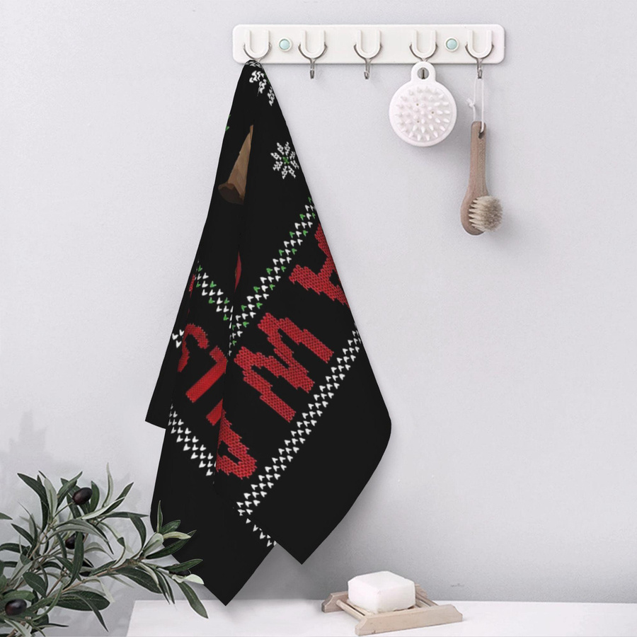Ka Chen Muda Baumwollhandtuch Weihnachten Wawa Tasse Motiv, Multicolor, B: 40 cm, H: 60 cm - Bild 1