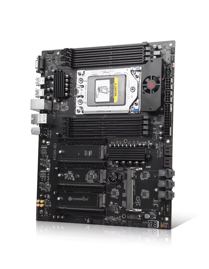 HUANANZHI H12D-8D AMD Motherboard für AMD EPYC 7002 und 7003 Serie mit 8-Kanal DDR4 Speicher und Dual 2.5G Netzwerk IPMI in Schwarz - Bild 5