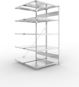 Meta Steckregal S3 CLIP 150 verzinkt mit 10 Böden, B/T/H: 200 x 100 x 60 cm - Bild 1