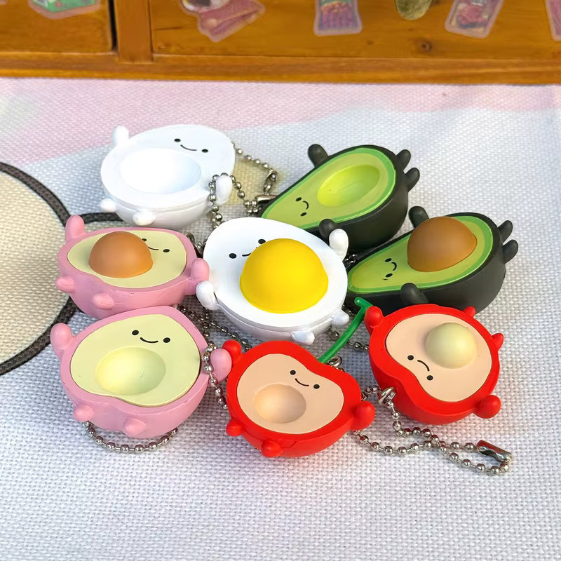 Banpresto Avocado-Kirsch-Anhänger, 2-teiliges Set, Blindbox - Bild 2