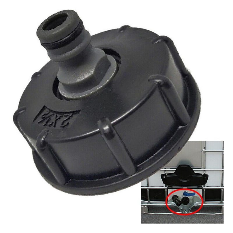 TOMTOP JMS IBC-Tank-Adapter mit 2-Zoll-Anschluss und Sicherheitsventil in Schwarz - Bild 5