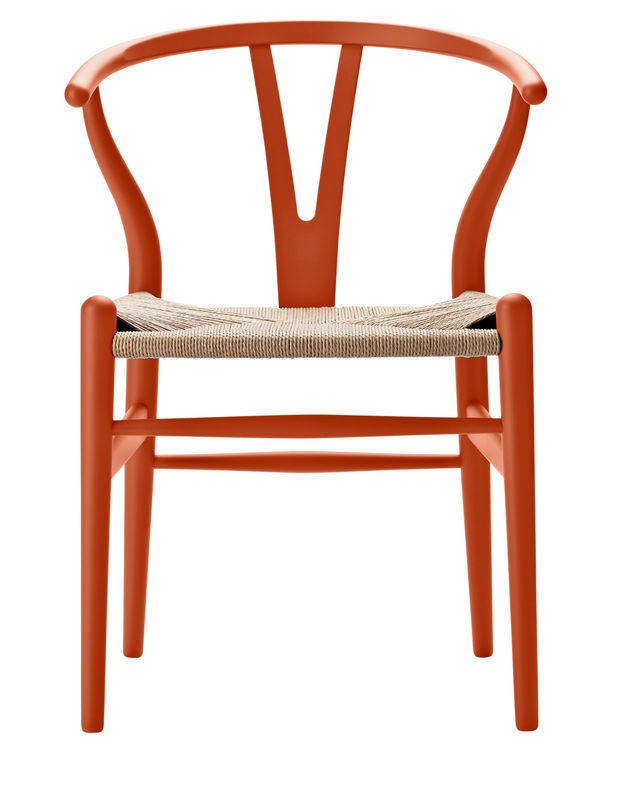 Carl Hansen & Søn CH24 Y Wishbone Stuhl aus Buchenholz in Orange - Bild 2