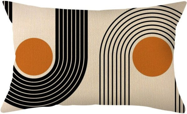 Geometrische Kissenhülle von JMG Clothing in Beige, rechteckiges Sofakissen aus Polyester, B/H: 50 x 30 cm - Bild 1