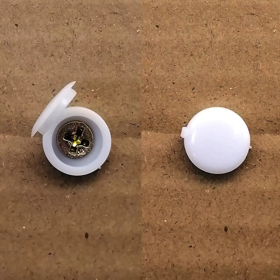 HZYUEGOU 100er Set Kunststoff Abdeckkappen aus Nylon in Grau zum Verstecken von Schrauben und Bolzen für Möbel und Auto - Bild 3