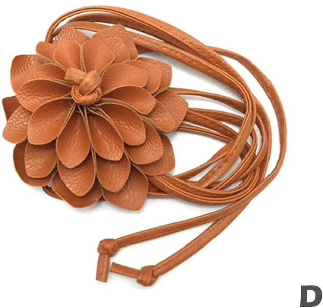 Love Home Garden Taillenkette Damen, Blumen, kamelfarben, 240cm - Bild 1