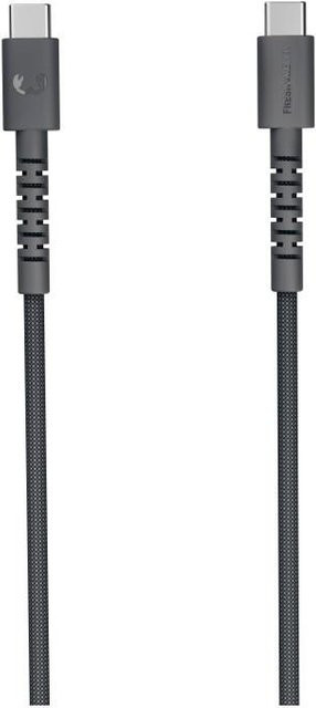 Fresh N Rebel FlexWave USB-C zu USB-C Kabel, silikon geflochten, 100W, 3m, Storm Grey - Bild 1