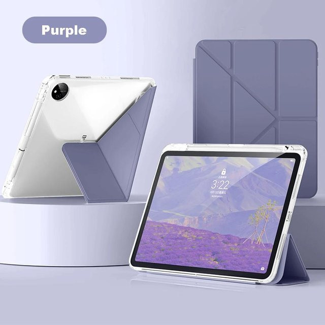 Transparente HD-Acryl-Hülle für Huawei MatePad Pro mit Stifthalter in Violett - Bild 1