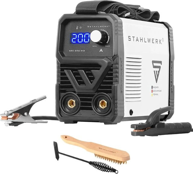 STAHLWERK ARC 200 MD Inverter Elektrodenschweißgerät MMA 200 A in Schwarz und Weiß - Bild 1