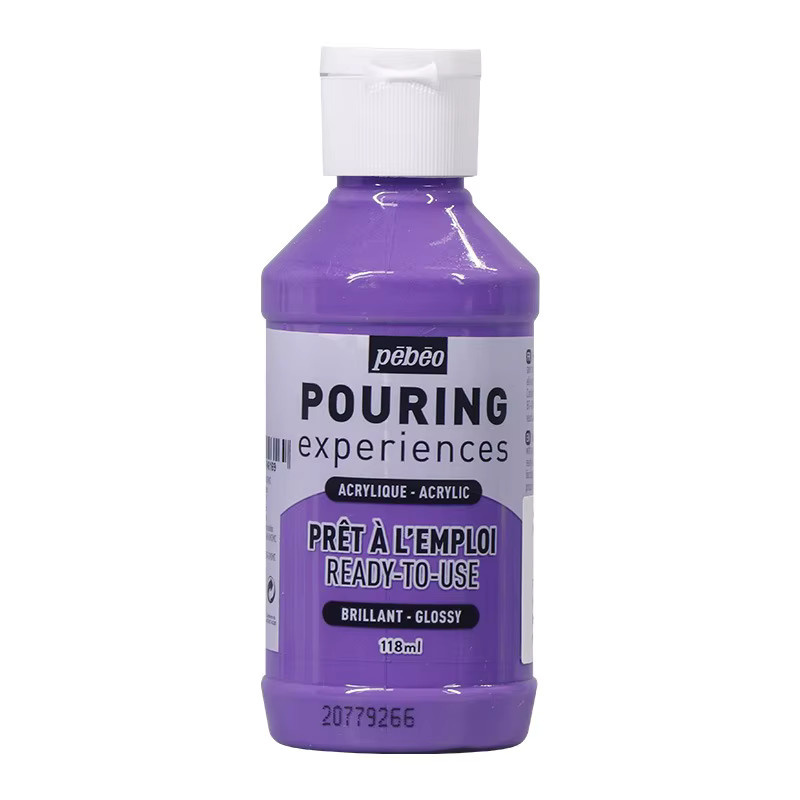 PEBEO Pouring Experience Liquid Fluid Painting Medium Cell Silikonöl in Grau, 118 ml - Bild 4