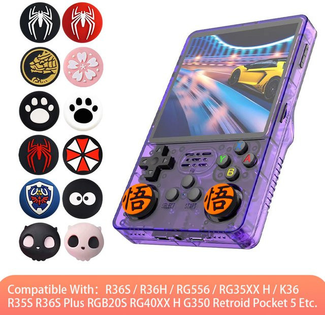 AEFUNDA Spider Thumb-Stick-Griffkappen aus Silikon für R36S, RG35XX H, R36H und Retroid Pocket 5 Retro-Spielkonsolen - Bild 1