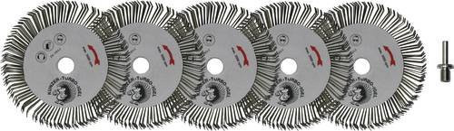 Kunzer Schleurbürste Turbo Igel XS 5 St. in Silber für Winkelschleifer - Bild 1