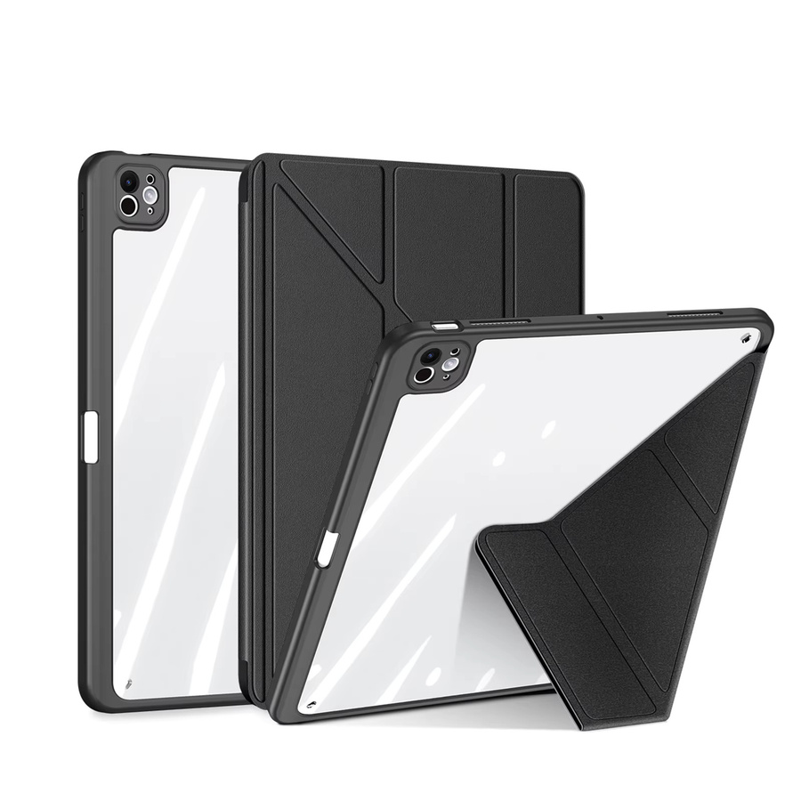 DUX DUCIS Clear Case für iPad Pro 11 2025, iPad Air 13, Mini 6/7 und iPad 10 mit abnehmbarer Abdeckung, Stylus-Stifthalter und Auto-Sleep-Wake Funktion in Transparent/Schwarz - Bild 6