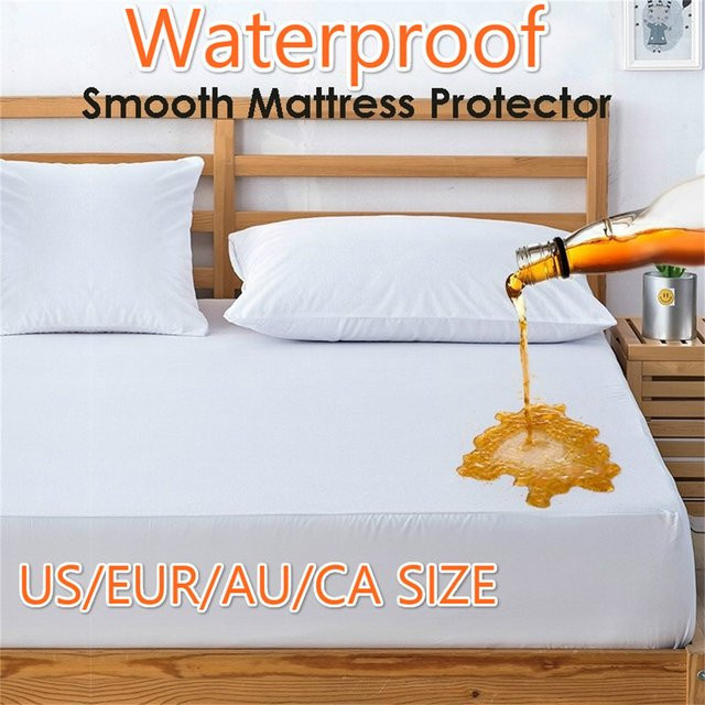 Wasserdichte Matratzenschoner von ZHENXISHUSHIMOXI mit Milbenschutz in Weiß, B/T/H: 90 x 200 x 30 cm - Bild 1