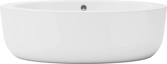 Freistehende Badewanne Marmati in Weiß, oval aus Acryl, B/T/H: 185 x 90 x 58 cm - Bild 1