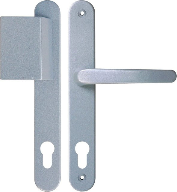 Roro Drücker-Garnitur Typ CR in Aluminium Silber Matt mit 92 mm Abstand - Bild 1