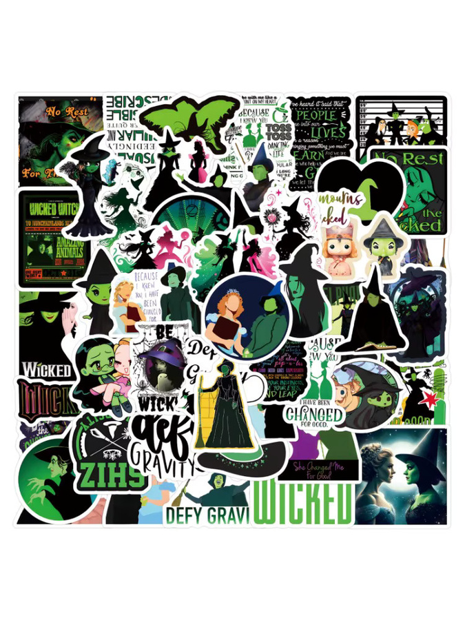 Bandai Fantasy Cartoon-Set, 55-teiliges Set, böse Hexen-Graffiti-Aufkleber, bunt / mehrfarbig - Bild 5