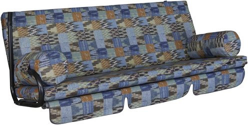 Hollywoodschaukelauflage Trend von ANGERER FREIZEITMÖBEL in Blau Patchwork, B/L: 180 x 54 cm - Bild 1