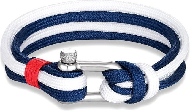 Schäkelarmband Paracord, Edelstahl, blue, Unisex - Bild 1