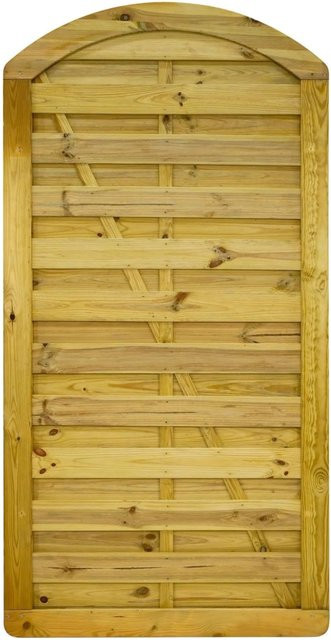 GartenLand Tor VARIO MASSIV Gebogen aus Kiefernholz in Grün, B: 100 cm, H: 195 cm - Bild 1