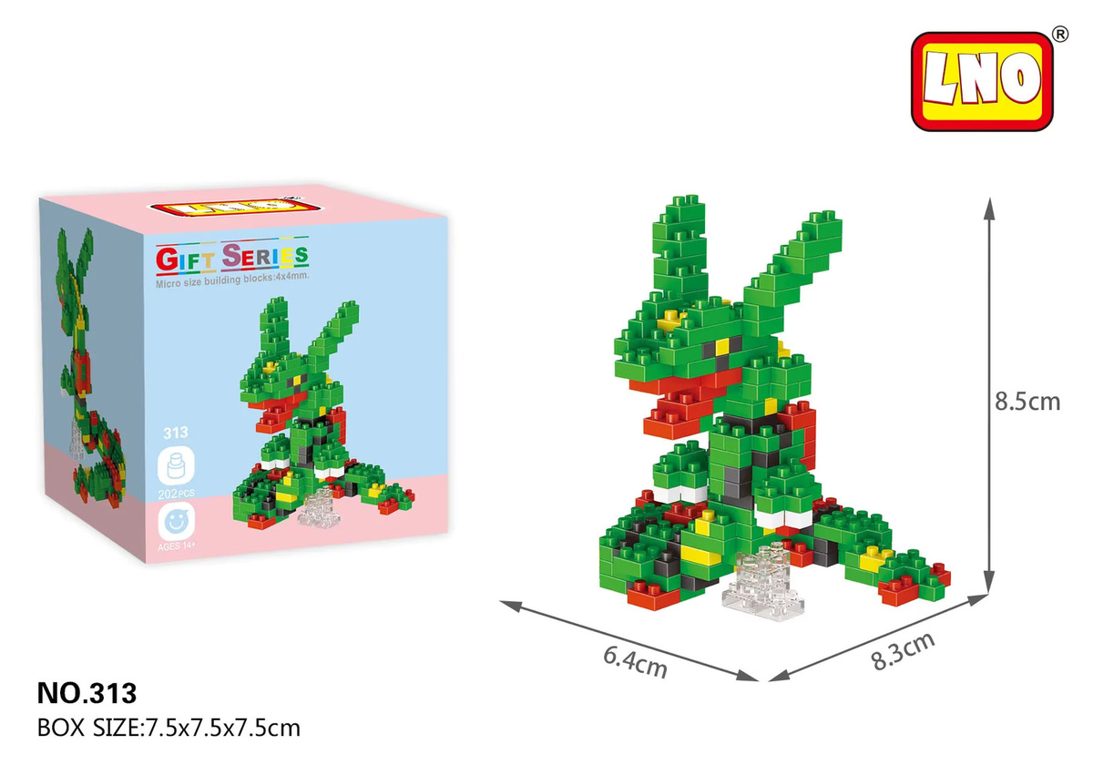 LNO Pokémon Micro Bausteine 3D Modell Figuren, ab 14 Jahren - Bild 2
