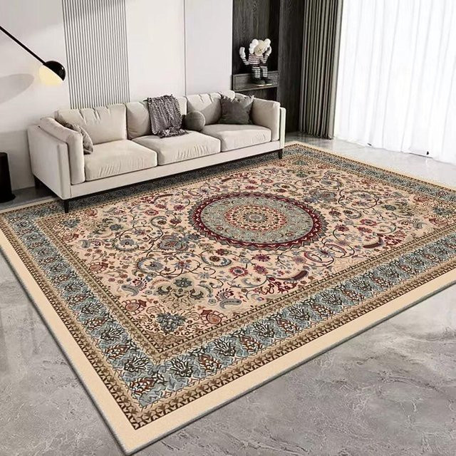 JGJG Persischer Retro Wohnzimmerteppich im Boho-Design, mehrfarbig, aus Polyester, B/T: 120 x 200 cm - Bild 1