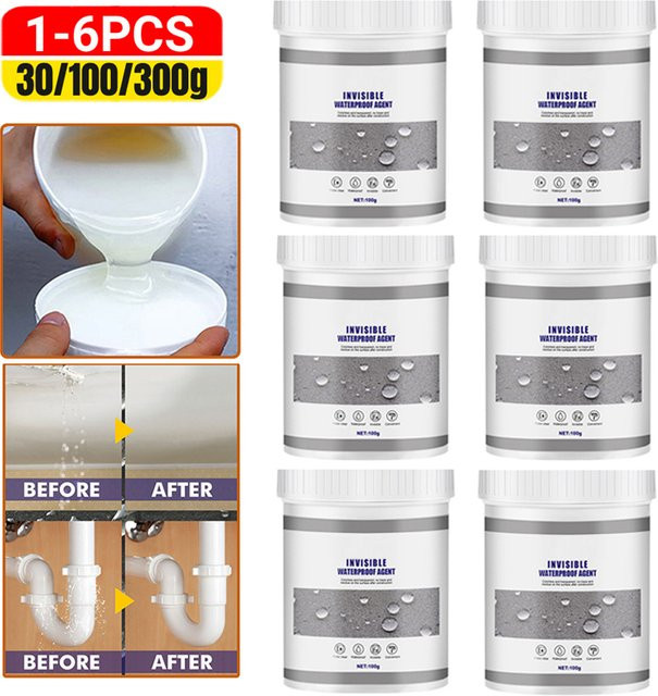 Wasserdichter Anti-Leck Kleber zur Reparatur von WC und Sanitäranlagen, starker Dichtstoff für unsichtbare Reparaturen, 30g/100g/300g - Bild 1