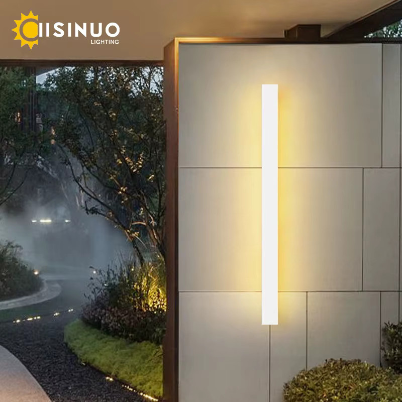 IISINUO LED Außenwandleuchte Modern Up-Down Wandlaterne Wasserdicht für Garten und Veranda in Weiß mit Warmweißem Licht - Bild 2