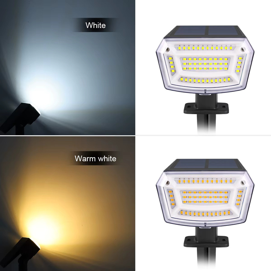 Gyarfas LED Solar-Flutlicht in Schwarz mit 1200 mAh Akku, wasserdichte Strahlerlampe für Garten und Weg - Bild 5